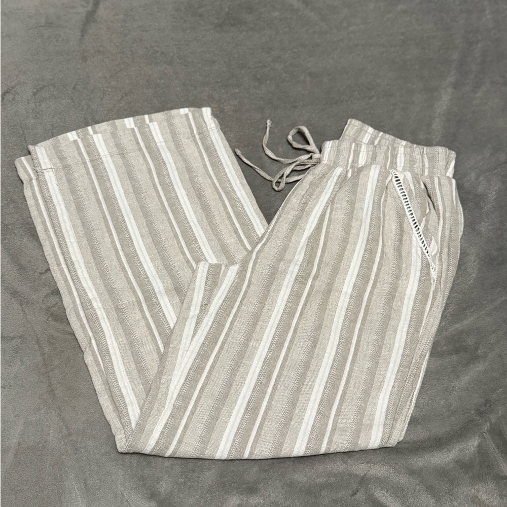 Wide leg Striped Pants size M